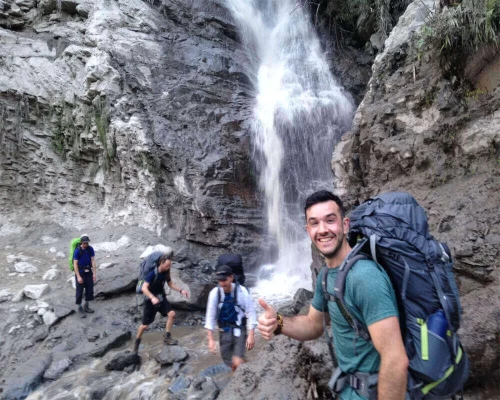 Water Fall Way Of Manaslu Trek
